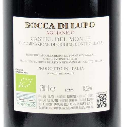 Castel del Monte Aglianico Bocca di Lupo 2018 Bio