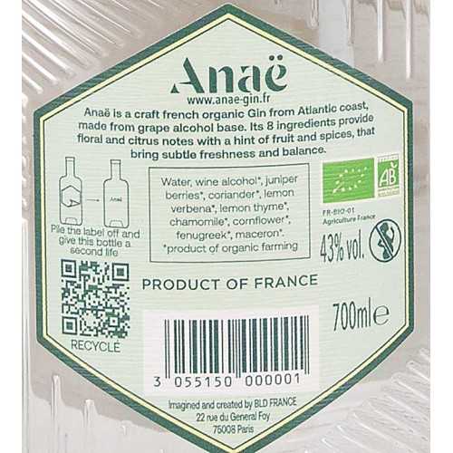 Anae Gin Bio 70cl