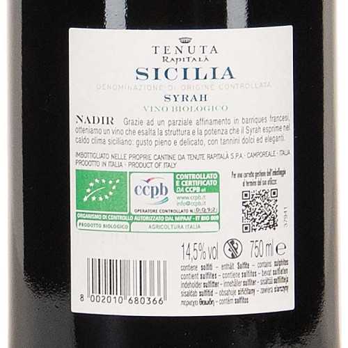 Nadir syrah Sicilia 2020 Bio