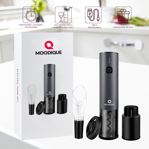 Cavatappi Elettrico per Vino Set Professionale con ricarica USB